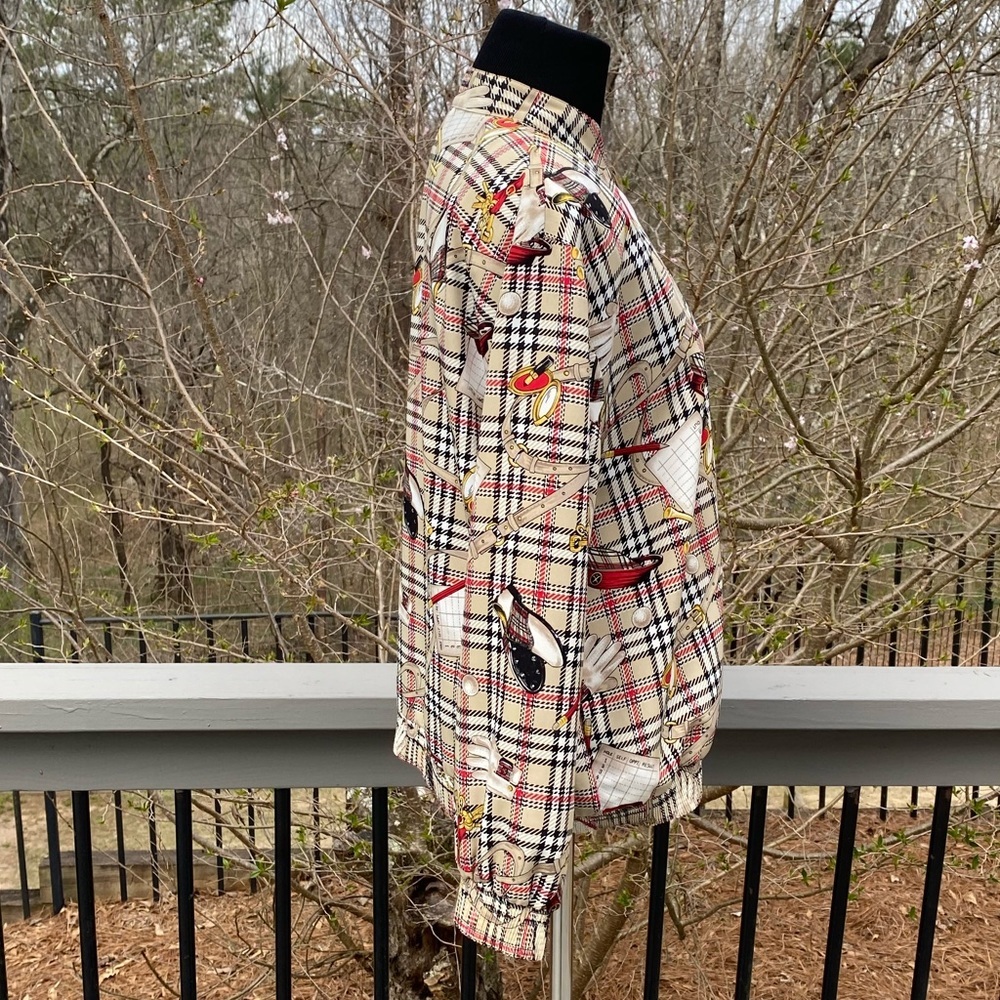 Vintage 80s 90s Novelty Golf Print Bomber Jacket - Picture 5 of 11